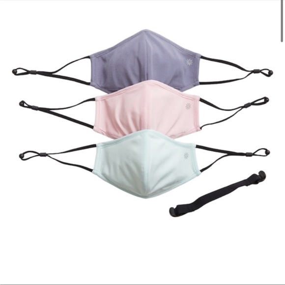 NEW pack of Athleta girl made to move masks with nose bridge 3 total - Picture 1 of 9